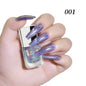 Rainbow Sparkle Holographic Nail Polish by Blushimmer, 7ml multichrome laser glitter lacquer with quick-dry formula for professional nail art
