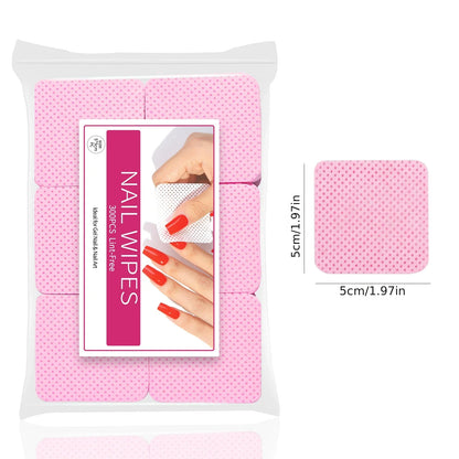 Blushimmer nail polish remover wipes and nail cleaning pads, non-woven for women and girls, used for beauty salon nail care.