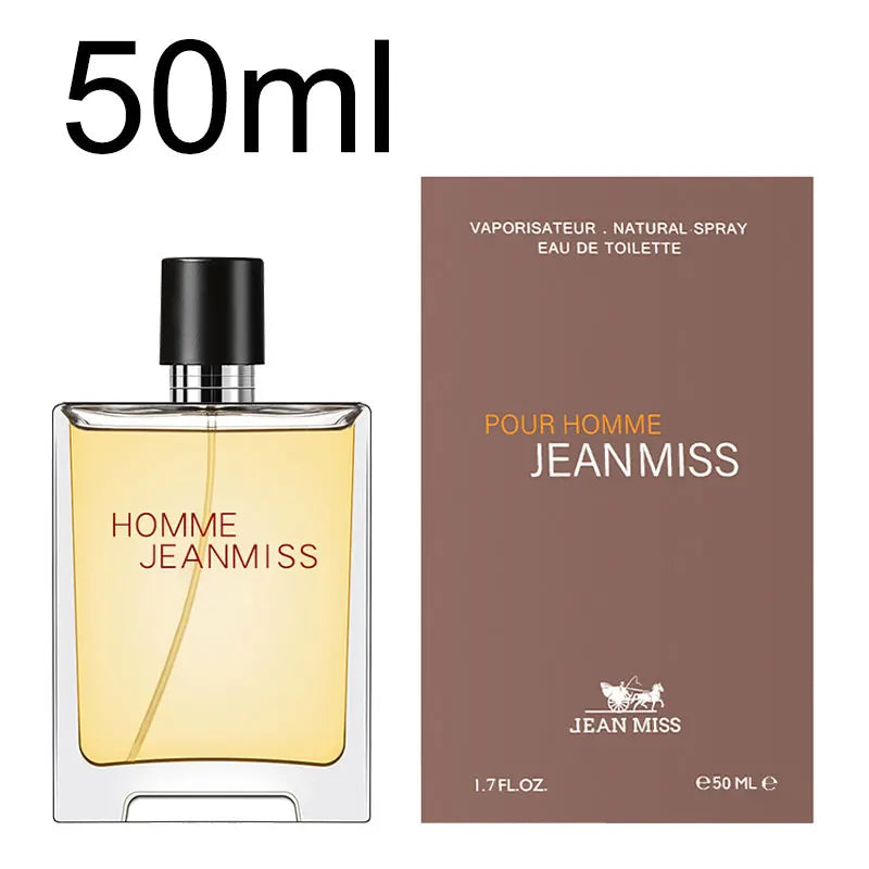 Blushimmer 50ml men's cologne perfume with fresh, spicy, woody, and earthy notes, long-lasting and ideal for dating or daily wear.