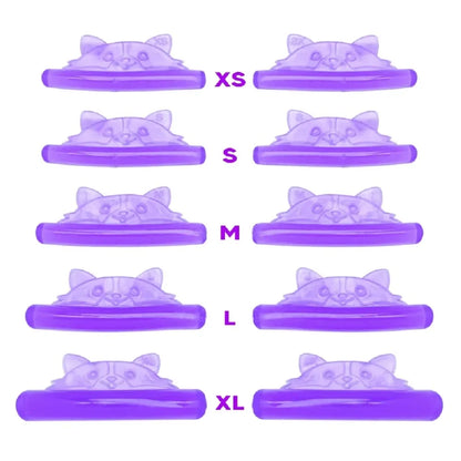 Set of 5 Blushimmer silicone eyelash lift pads with C curl design for 3D lash lifting and curler makeup application.