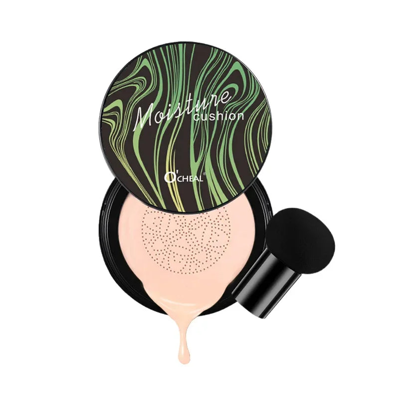 Blushimmer Ocheal BB Cream Air Cushion Compact with mushroom head puff, face makeup foundation and concealer, creamy texture