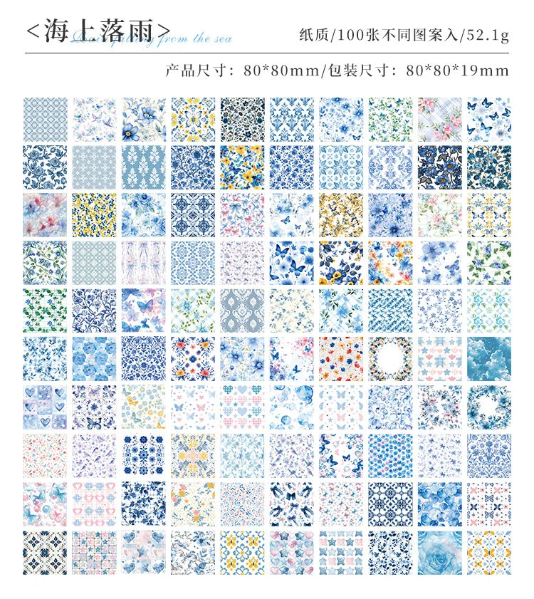 100pcs Vintage Paper Multi Style Deco Retro Stationery Supplies Writing Paper Junk Journal Label Scrapbooking Material Supplies