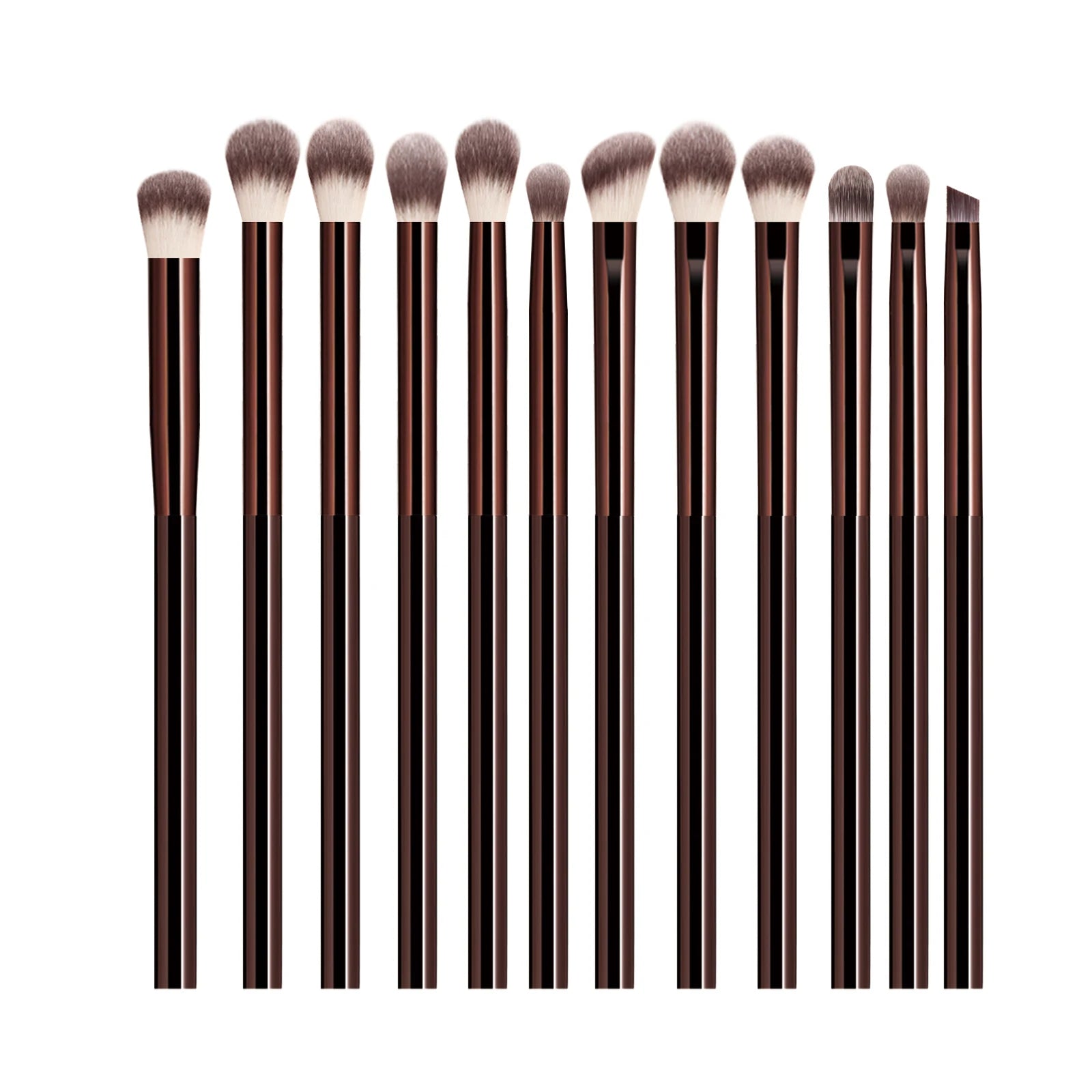 12PCS Eyeshadow Makeup Brushes Set, Soft Synthetic Hair Blending Shader Angled Liner Brushes for Eye Makeup