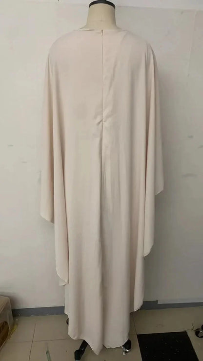 Elegant Harmony Draped Event Outfit by Luxlife Brands featuring flowing fabric and sophisticated draping for formal occasions.