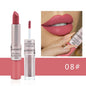 Blushimmer 2-in-1 long-lasting velvet matte lipstick and lip gloss in red, featuring a double head design and waterproof formula.