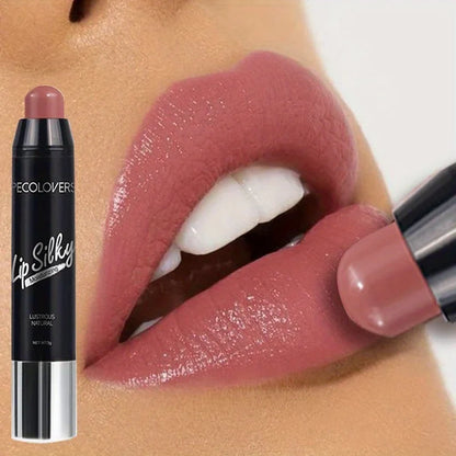 Blushimmer matte waterproof lip pencil with nude shade, long-lasting, non-stick cup lip stain, cosmetic makeup product.