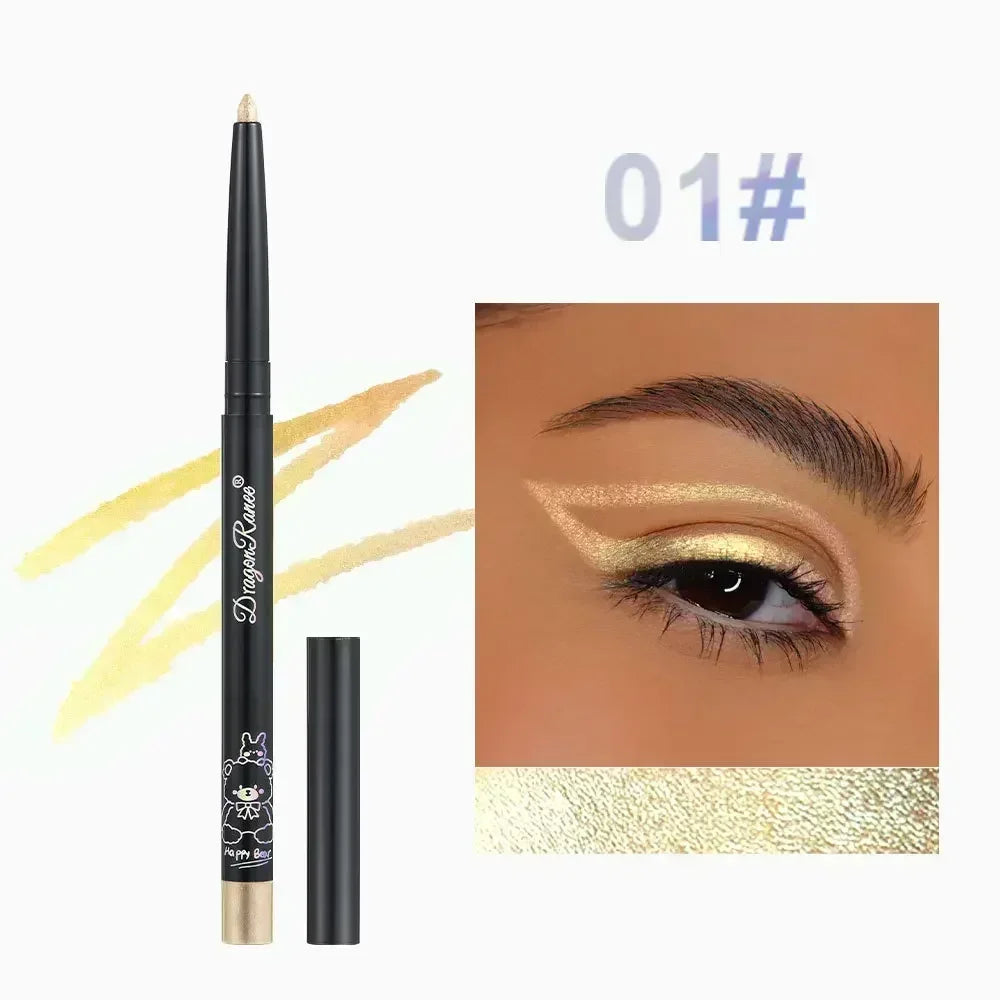 Blushimmer Glitter Aurora Eyeliner Pen with multi-chrome shimmering green and purple metallic finish for vibrant eye makeup.