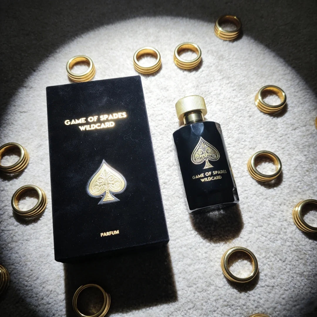 Jo Milano Paris Game of Spades Wildcard unisex perfume spray bottle, 100ml, floral scent with lasting pheromones, original Blushimmer fragrance