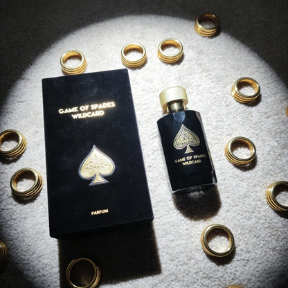 Jo Milano Paris Game of Spades Wildcard unisex perfume spray bottle, 100ml, floral scent with lasting pheromones, original Blushimmer fragrance