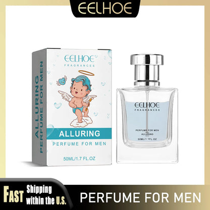 EELHOE 50ml Cupid men's pheromone perfume spray by Blushimmer, featuring a rich fragrance designed to attract women.