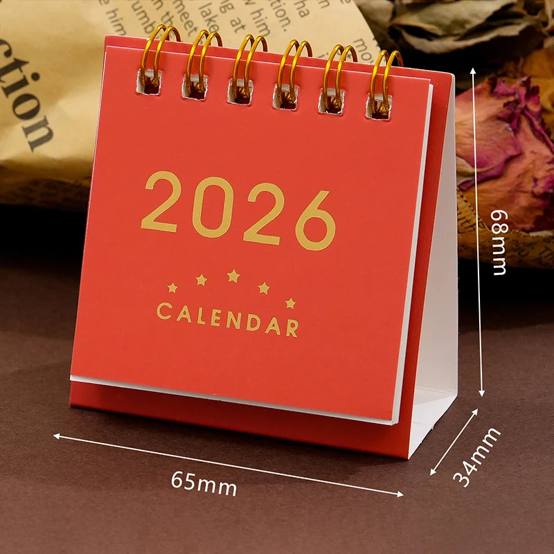 Mini 2026 Calendar Office School Supplies Calendar Desk Calendar monthly Planner Desk Accessories Decor Record Office Stationery