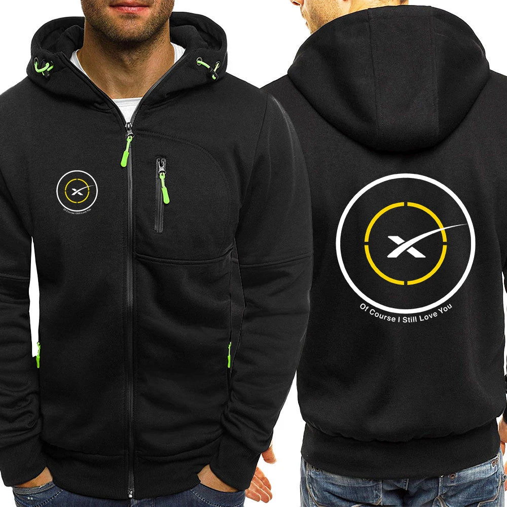 2025 Popular Man SPACEX SPACE X LOGO ELON Jacket Men Autumn Man's Loose Tops Coat Print New Type Sports Comfortable Hoodies