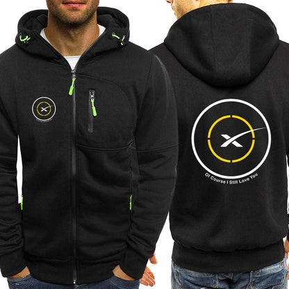 2025 Popular Man SPACEX SPACE X LOGO ELON Jacket Men Autumn Man's Loose Tops Coat Print New Type Sports Comfortable Hoodies