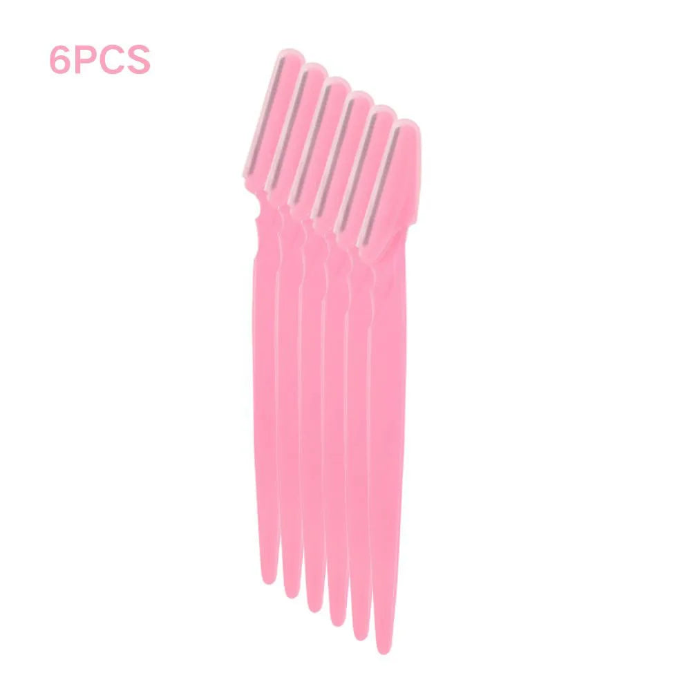 Blushimmer eyebrow trimmer with replacement blades, portable face razor for hair removal, epilation, and eyebrow shaping.