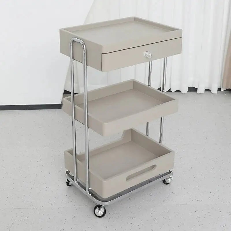 Beauty Barbershop Multifunction Salon Trolley with Wheels Sofa Beside Salon Trolley Carrello Attrezzi Beauty Furniture HYST