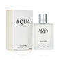 Aqua perfume for men by Blushimmer, 100ml, featuring fresh lime, musk, and oceanic scent in a sleek cologne bottle.