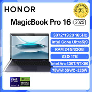 2025 Honor MagicBook Pro 16 Laptop Ultra5 225H/Ultra9 285H 24G/32G 1T 3.1K 165Hz Honor Laptop Notebook Ultrabook Game Computer