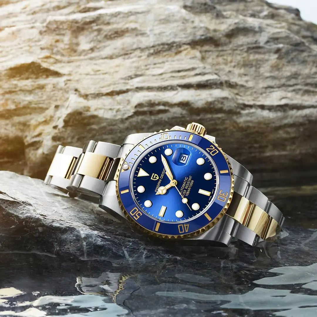 2026 PAGANI DESIGN men's mechanical wristwatch with 43mm case, ceramic bezel, sapphire glass, automatic diving watch.