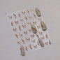 Blushimmer Jelly Butterfly 5D nail art sticker with rhinestone crystals, shiny insect design, self-adhesive manicure decoration.