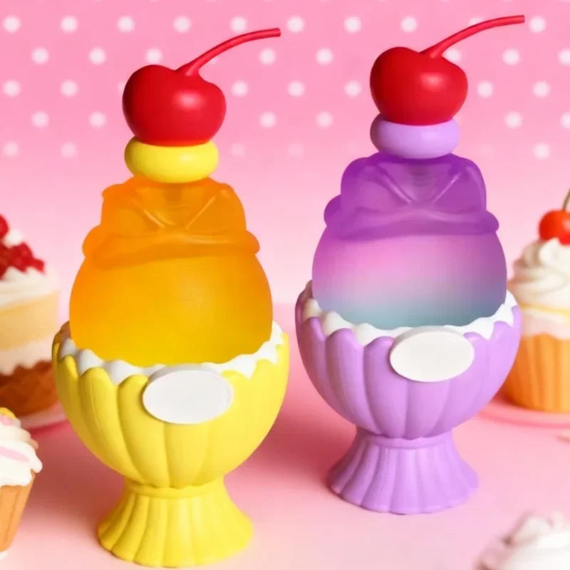 Cute ice cream-shaped perfume bottle by Blushimmer featuring floral, fruity vanilla scent, 50ml long-lasting eau de toilette.