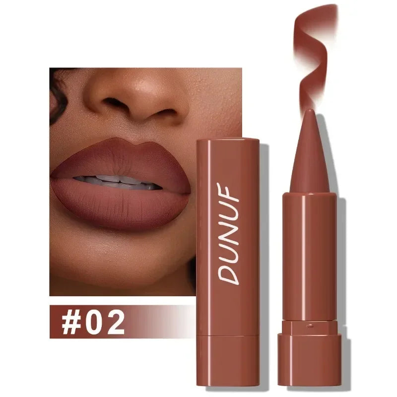 Blushimmer nude brown lip liner pencil with velvet matte finish, waterproof, non-stick, perfect for makeup and lip definition.