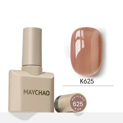 Blushimmer MAYCHAO 12ml Jelly Gel Nail Polish Top Coat, semi-permanent UV/LED gel for long-lasting manicure, soak-off finish