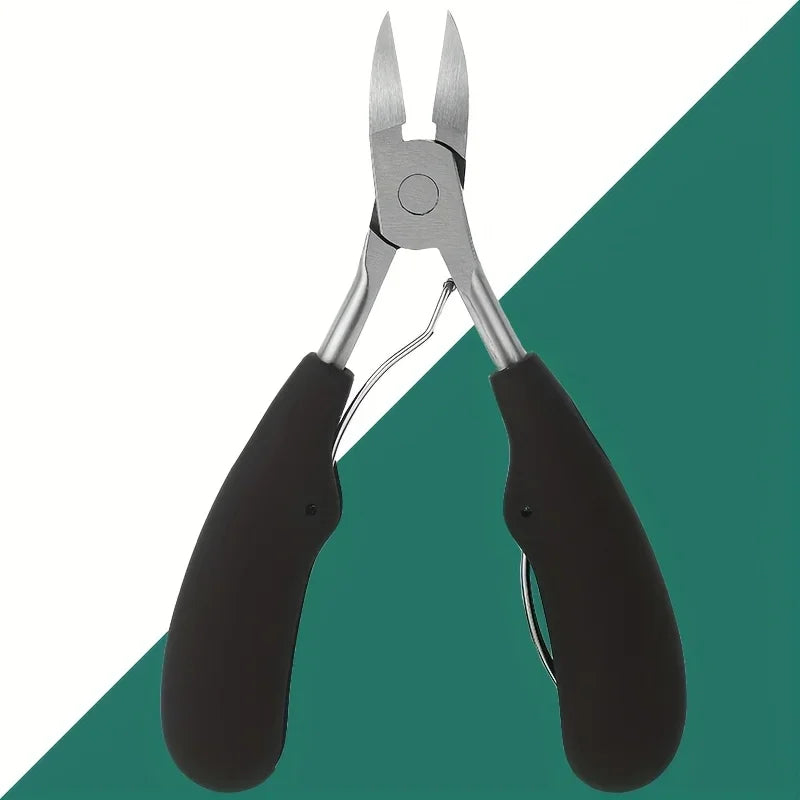 Blushimmer 4-piece thick nail and toe nail clipper set for elderly with extra large, wide mouth opening nail clippers on white background
