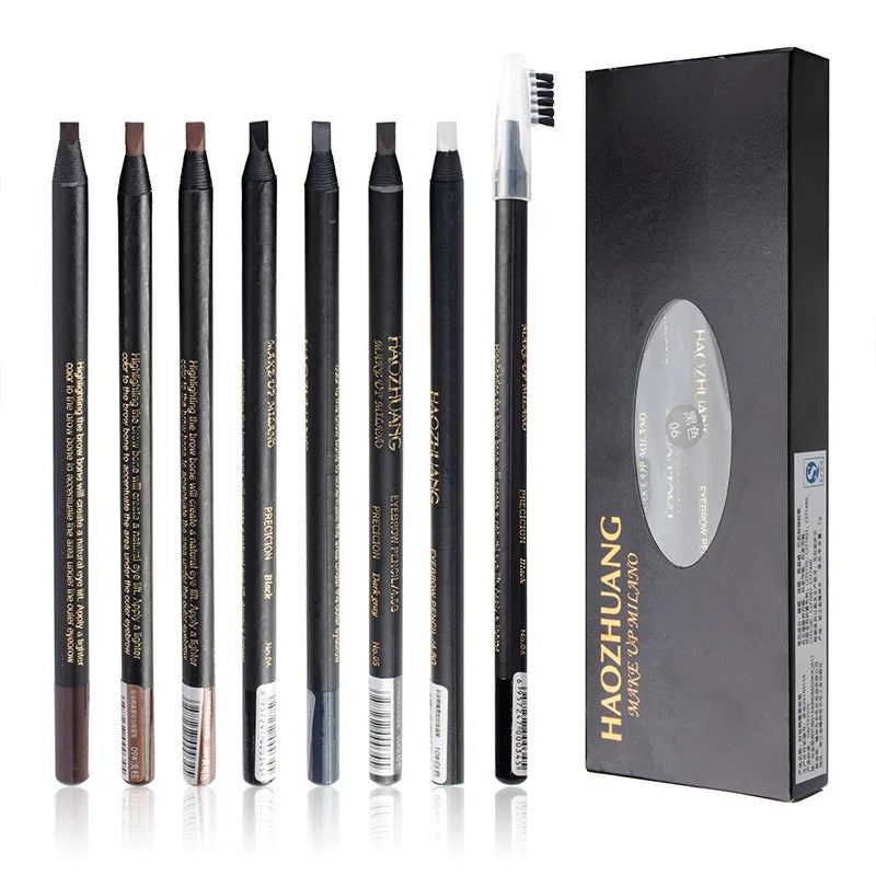 Blushimmer waterproof eyebrow pencil with brush, long-lasting microblading tool, peel-off design for perfect brow shaping.