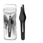 Blushimmer stainless steel eyebrow tweezer with slanted tip for precise hair removal and eyebrow shaping.