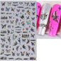 Elegant Butterfly Nail Manicure Stickers Blue Butterflies Leopard Retro Flowers Adhesive Decal Wedding Charm Manicure Tips
