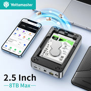 Yottamaster Network Storage with 2.5 inch SATA Hard Drive Enclosure NAS Private Cloud Storage Support Auto Backup, Remote Access