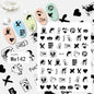 Black and white nail art stickers by Blushimmer featuring sexy woman and girl designs for press-on or body decoration.