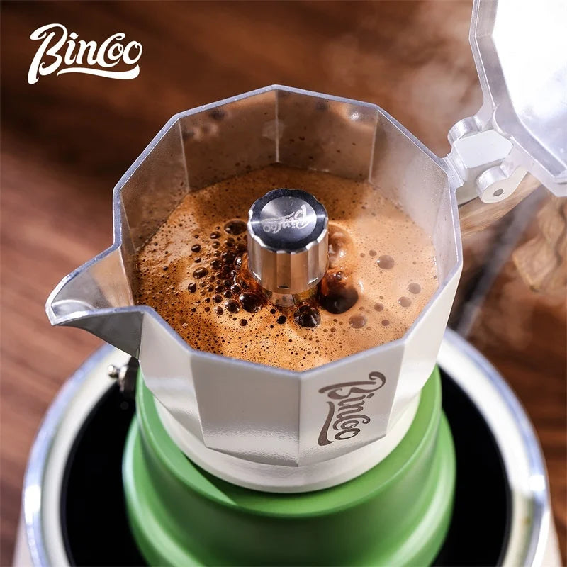 BINCOO Three-Valve Moka Pot Home Mini Espresso Coffee Maker Coffee Brewing Equipment 1Cup/2Cups