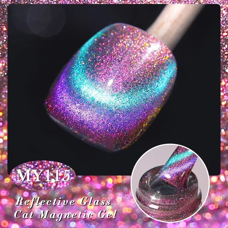Blushimmer Born Pretty 117 Colors Cat Magnetic Gel Nail Polish 10ml, semi-permanent varnish with vibrant color and full coverage.