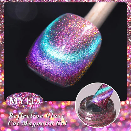 Blushimmer Born Pretty 117 Colors Cat Magnetic Gel Nail Polish 10ml, semi-permanent varnish with vibrant color and full coverage.