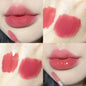 Blushimmer double head lip gloss and matte lipstick set with red, water gloss, and lip mud mirror for Korean lip makeup.