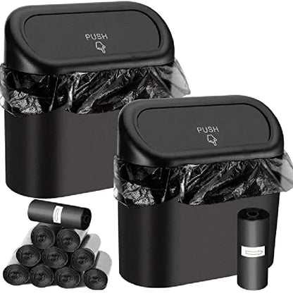 Car Trash Can (with Lid)  Small Car Trash Can, Leak-proof Mini Car Accessories