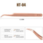 NATUHANA Anti-static Straight Eyelash Extension Tweezers Industrial Precision Curved Straight Lash Eyebrow Tweezers Makeup Tools