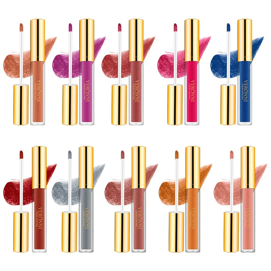 Blushimmer diamond shimmer glitter lip gloss in multiple colors, waterproof matte liquid lipstick with pearl finish and sexy makeup look