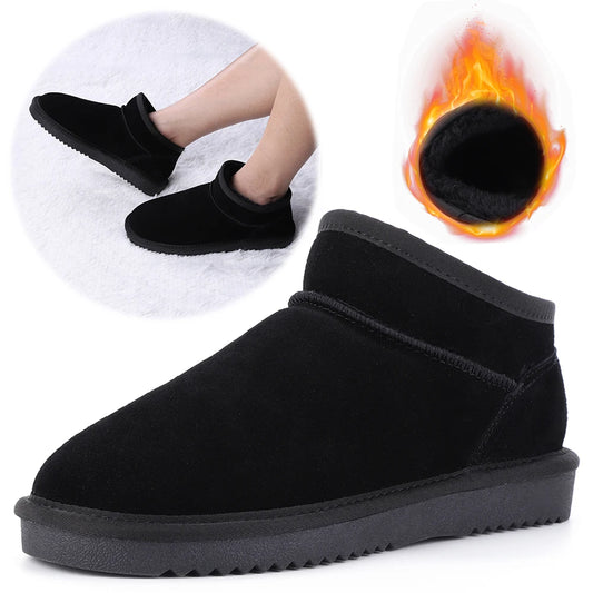 Women Snow Boots Warm Winter Booties Water Resistant Slip On Short Boots Faux Fur Lining Boots Thermal Plush Boots for Hiking
