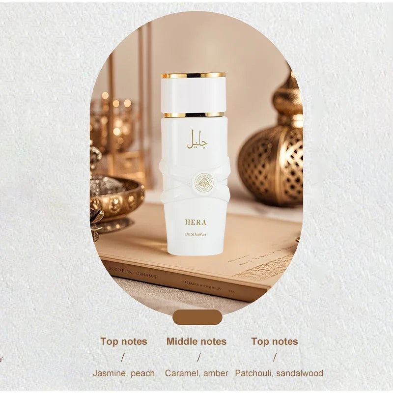 Luxury Arab perfume by Blushimmer, unisex Eau de Parfum spray with floral, fruity, spicy, and musky notes, perfect for women.