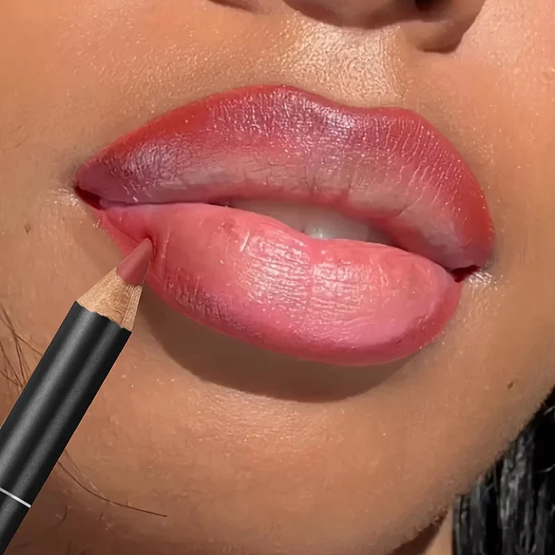 Velvet matte waterproof lip liner pencil by Blushimmer, long-lasting lip contour makeup with smooth application for women