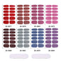 Gradient Cat Eye Style Nail Art Stickers, 16-Piece Set Self-Adhesive Waterproof Glitter False Nail Decals