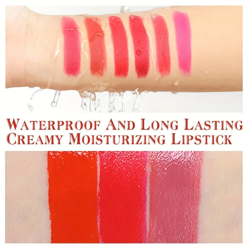 Blushimmer 12-color creamy moisturizing lipstick palette with long-lasting lipsticks, featuring a variety of shades for women and makeup beginners.