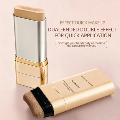 Blushimmer concealer and foundation cream duo in a double-ended compact, light, moisturizing, long-lasting, brightening makeup product