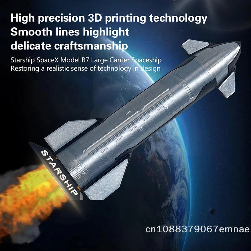 【xxx】Premium Starship Model Space X Starship Model Space Vehicle Desk Decoration Collectible Model Toys Kids Gifts[ZYS]
