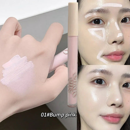 Grey and brown facial contour shadow cream by Blushimmer, natural nude liquid contouring stick for 3D nose shading and brightening.