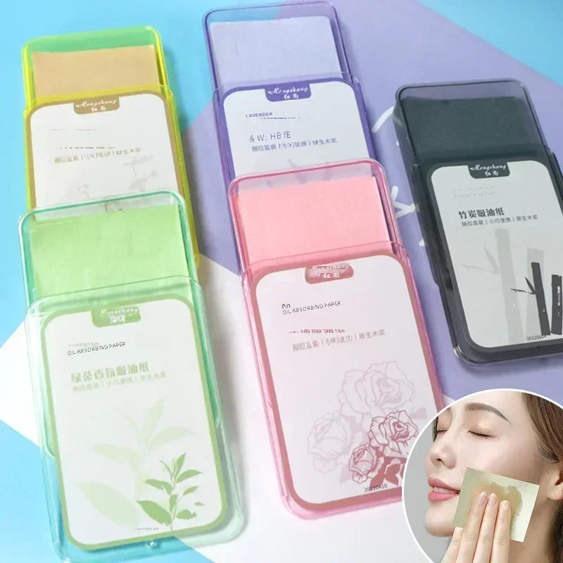 Blushimmer 300-pack face oil absorbing paper and blotting wipes for oil control, cleansing, and makeup touch-ups.