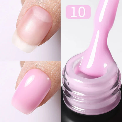 Blushimmer Born Pretty 15ml jelly nude rubber base gel in natural milky white, semi-permanent soak-off UV LED gel varnish
