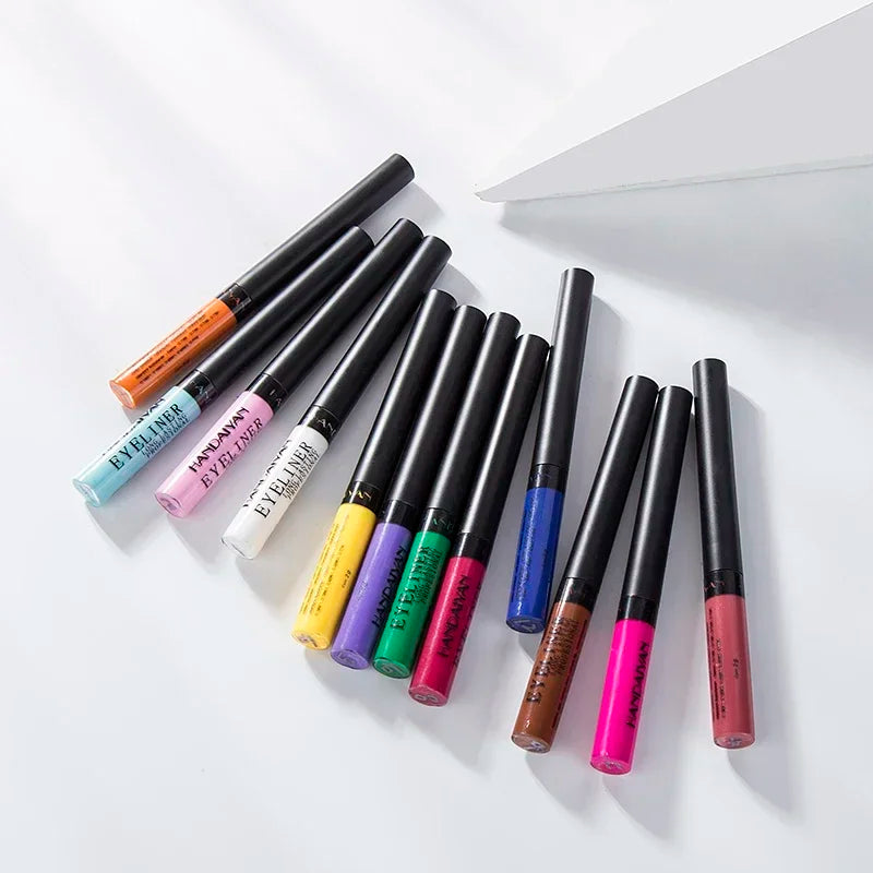 Blushimmer waterproof liquid eyeliner pen with vibrant, long-lasting color and precise tip for easy eye makeup application.